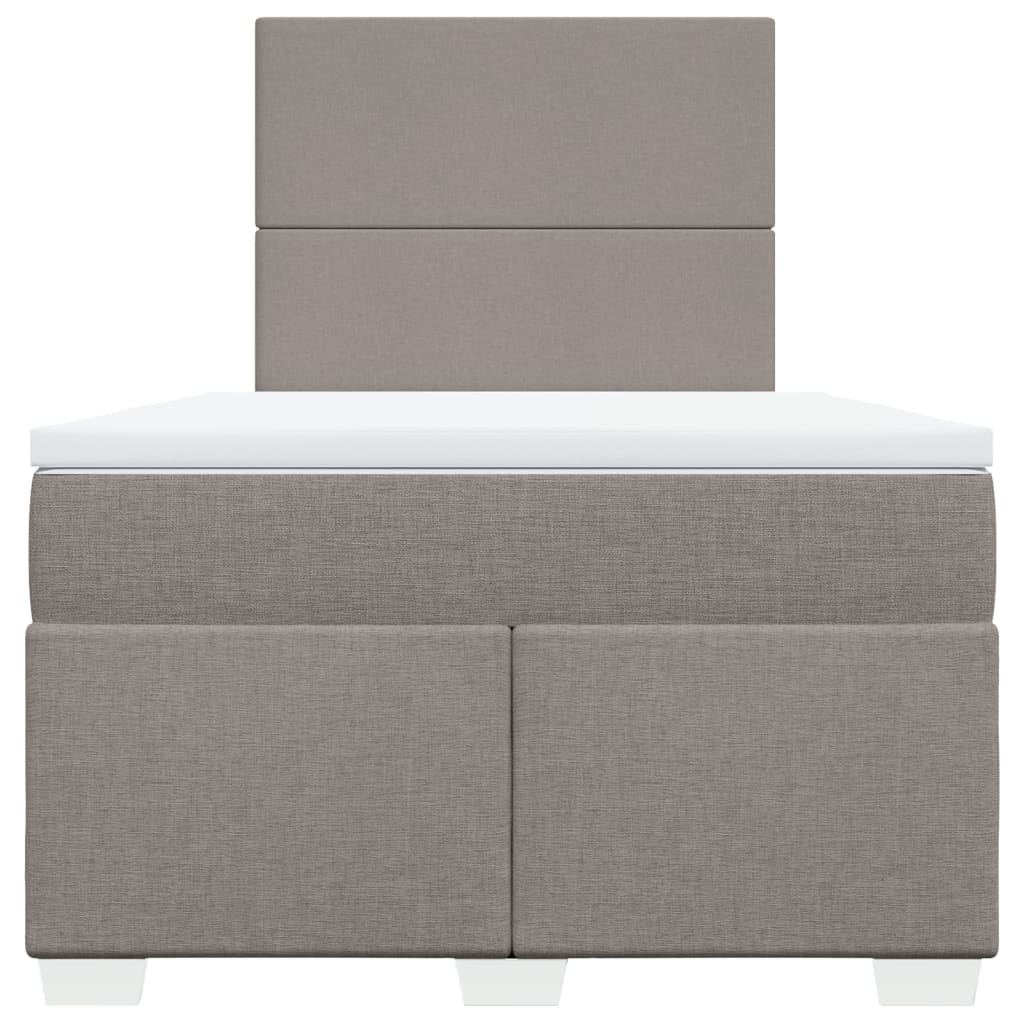 Giroletto a Molle con Materasso Tortora 120x200 cm in Tessuto