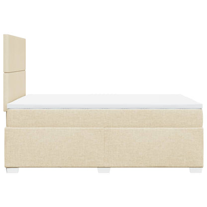 Giroletto a Molle con Materasso Crema 120x200 cm in Tessuto | homemem39