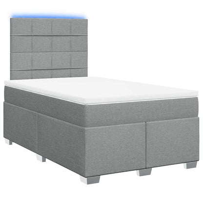 Giroletto a Molle con Materasso Grigio Chiaro 120x200cm Tessuto | homemem39