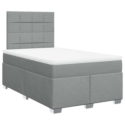 Giroletto a Molle con Materasso Grigio Chiaro 120x200cm Tessuto | homemem39