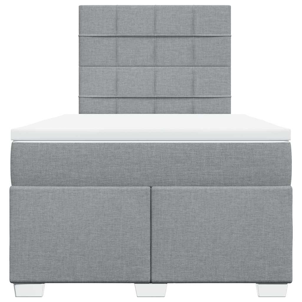 Giroletto a Molle con Materasso Grigio Chiaro 120x200cm Tessuto | homemem39
