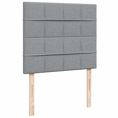 Giroletto a Molle con Materasso Grigio Chiaro 120x200cm Tessuto | homemem39