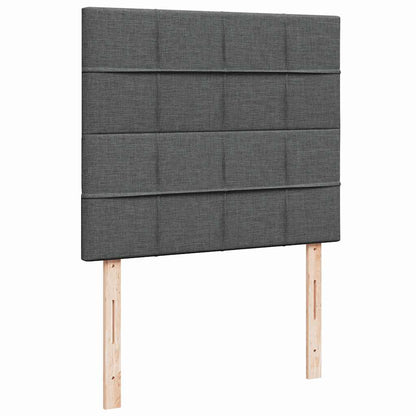 Giroletto a Molle con Materasso Grigio Scuro 120x200 cm Tessuto