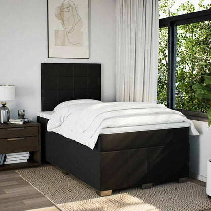 Giroletto a Molle con Materasso Nero 120x200 cm in Tessuto
