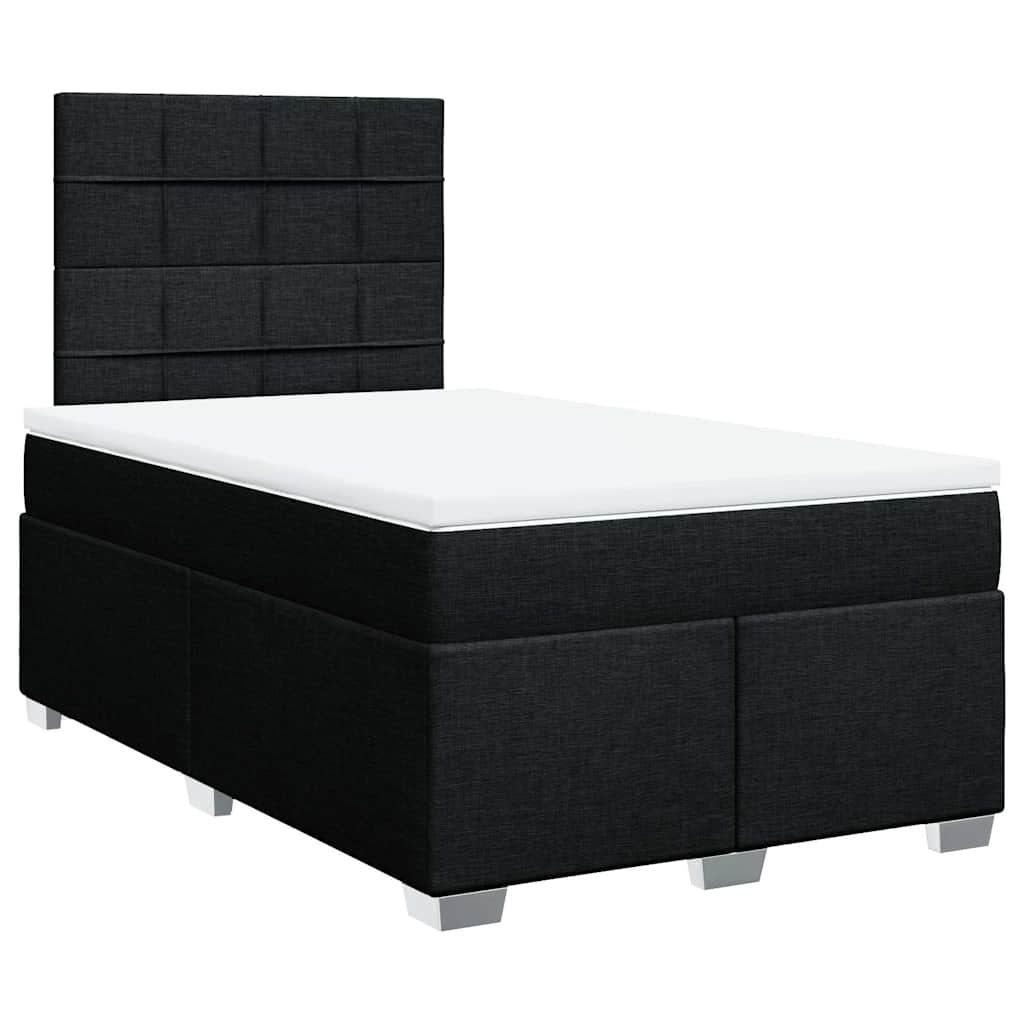Giroletto a Molle con Materasso Nero 120x200 cm in Tessuto | homemem39