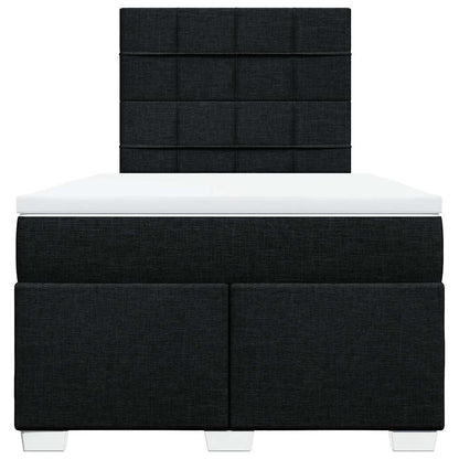 Giroletto a Molle con Materasso Nero 120x200 cm in Tessuto