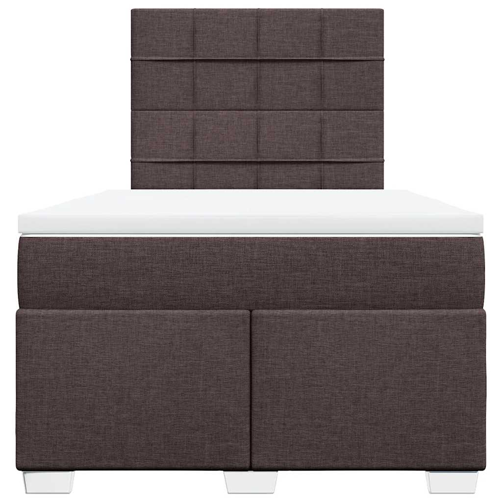 Giroletto a Molle con Materasso Marrone Scuro 120x200cm Tessuto | homemem39