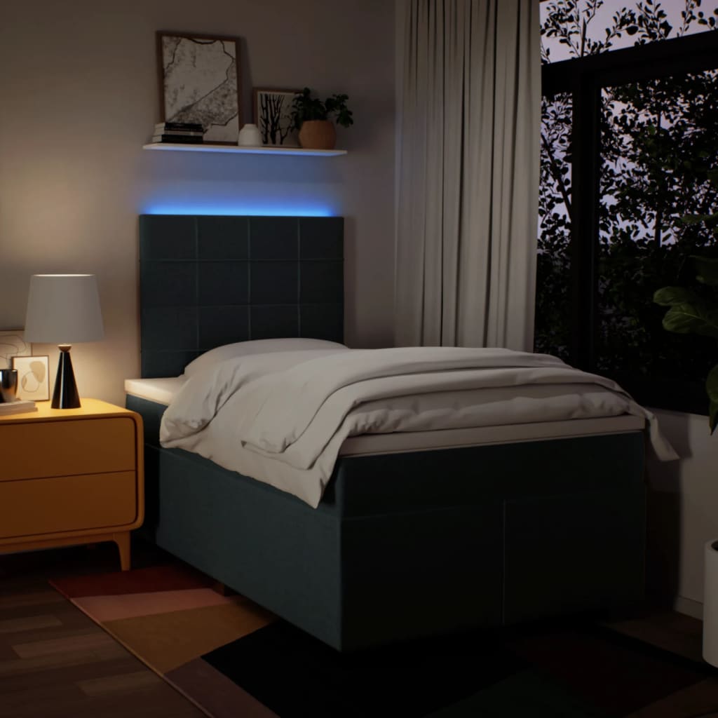 Giroletto a Molle con Materasso Blu 120x200 cm in Tessuto | homemem39