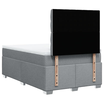 Giroletto a Molle con Materasso Grigio Chiaro 120x200cm Tessuto