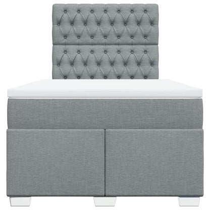 Giroletto a Molle con Materasso Grigio Chiaro 120x200cm Tessuto | homemem39