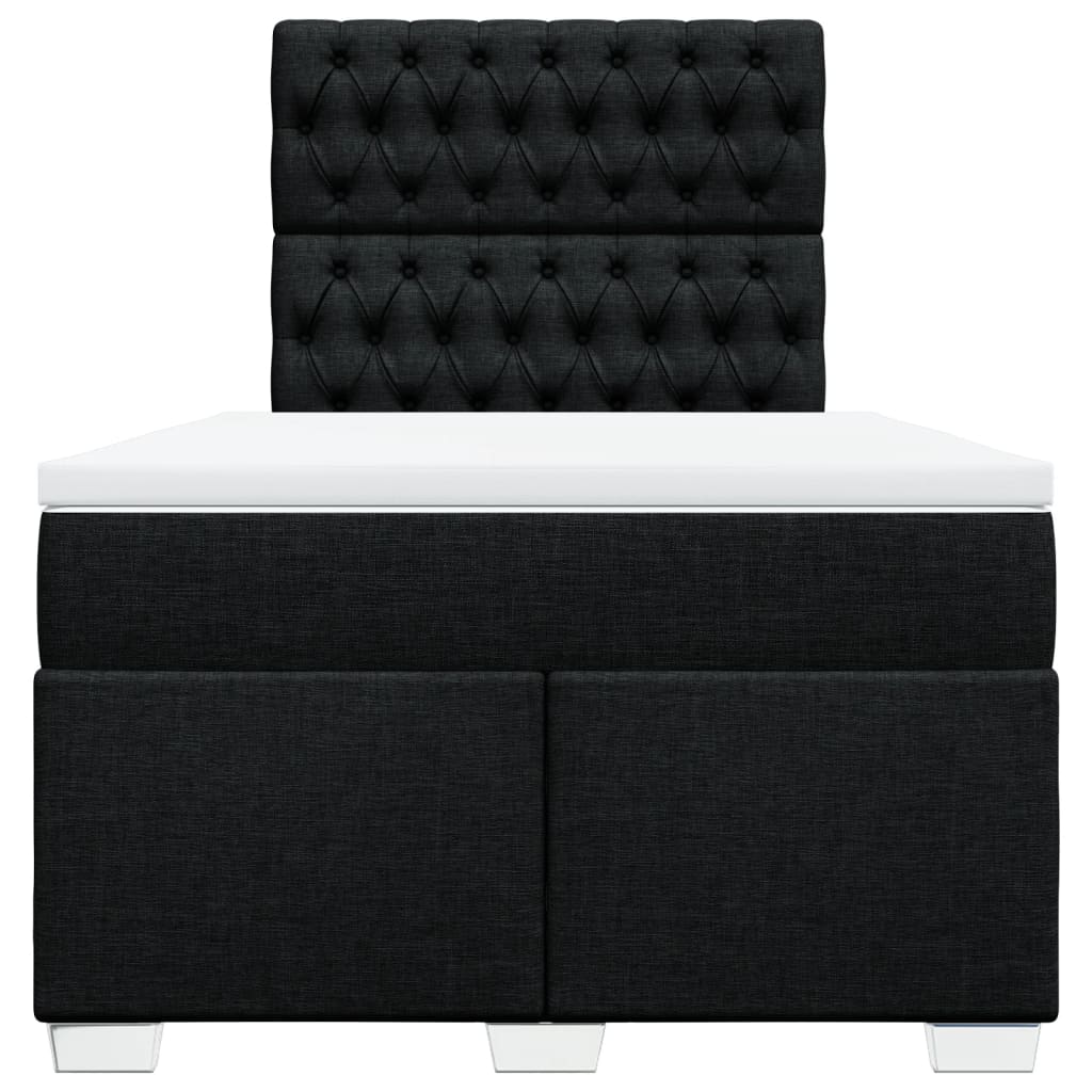 Giroletto a Molle con Materasso Nero 120x200 cm in Tessuto | homemem39