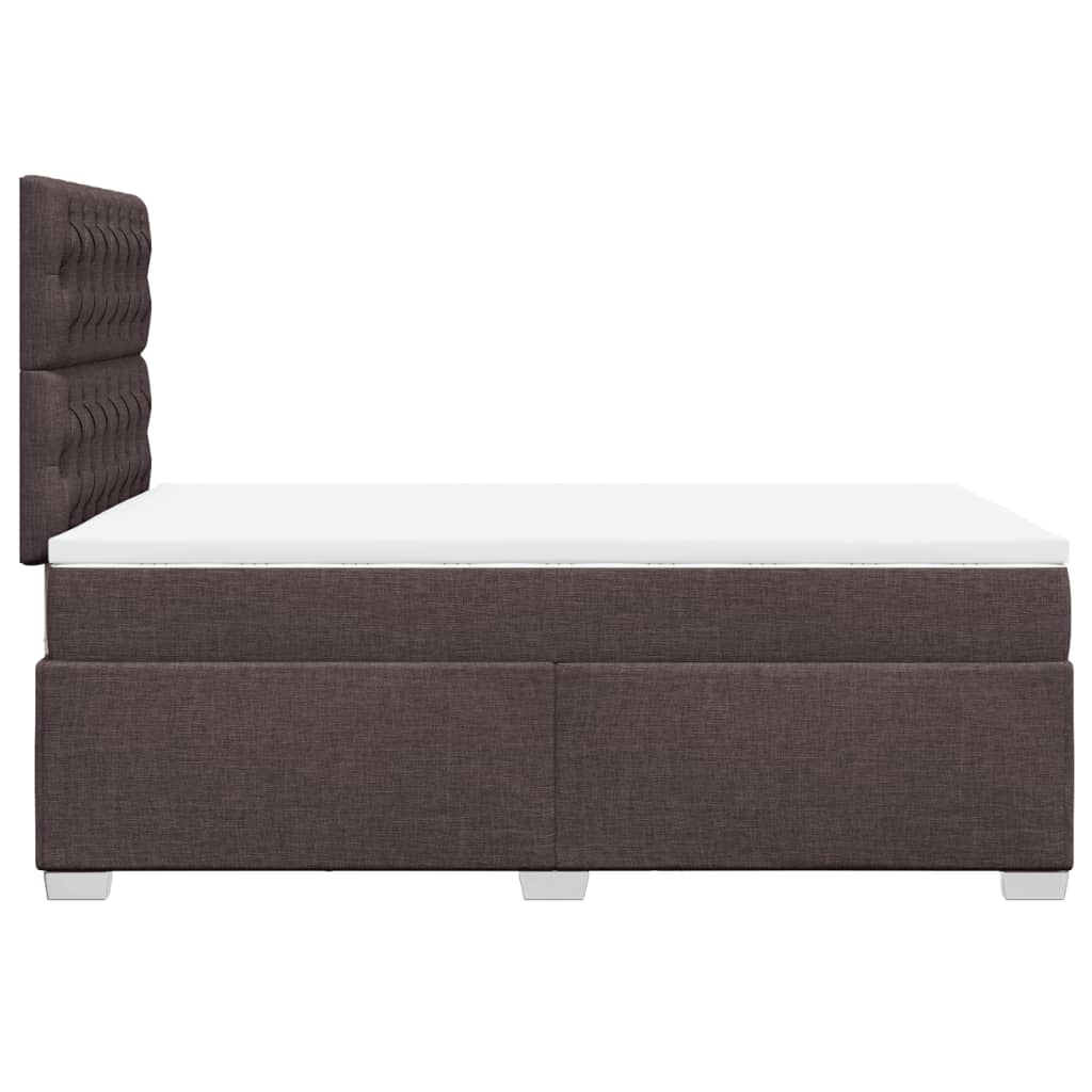 Giroletto a Molle con Materasso Marrone Scuro 120x200cm Tessuto | homemem39