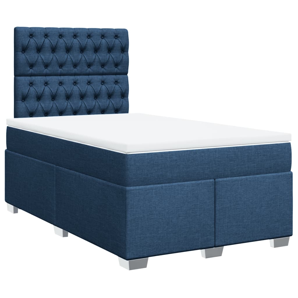 Giroletto a Molle con Materasso Blu 120x200 cm in Tessuto | homemem39