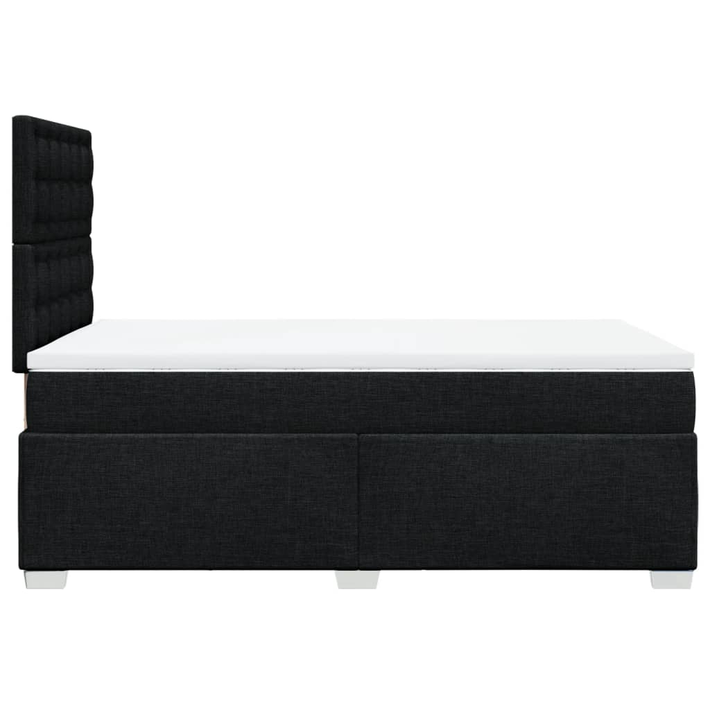 Giroletto a Molle con Materasso Nero 120x200 cm in Tessuto | homemem39