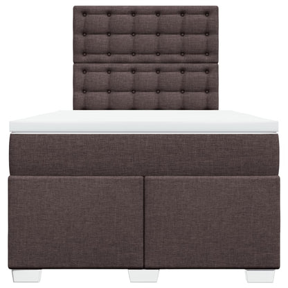 Giroletto a Molle con Materasso Marrone Scuro 120x200cm Tessuto | homemem39