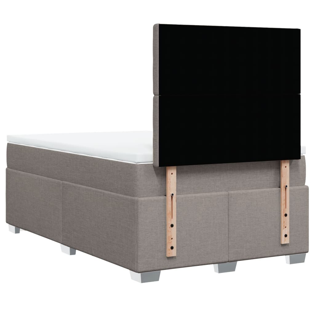 Giroletto a Molle con Materasso Tortora 120x200 cm in Tessuto