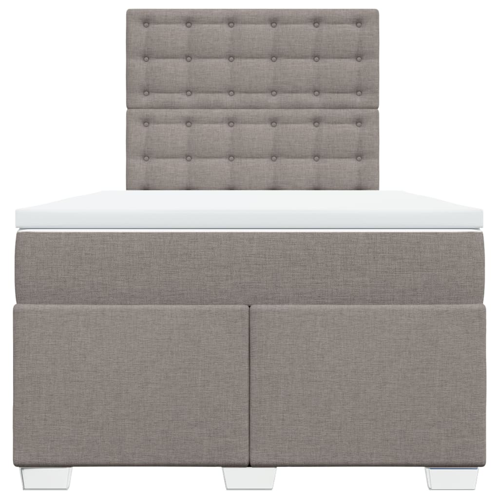 Giroletto a Molle con Materasso Tortora 120x200 cm in Tessuto