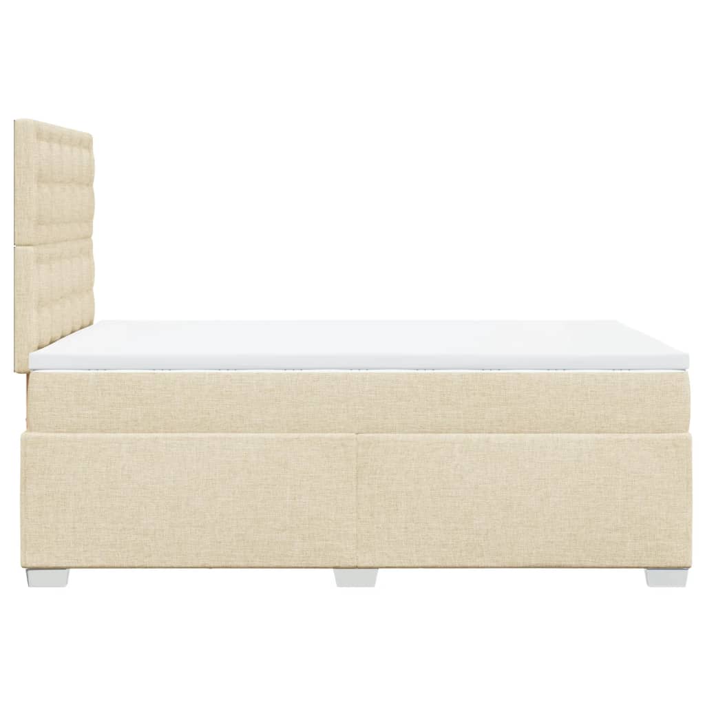 Giroletto a Molle con Materasso Crema 120x200 cm in Tessuto | homemem39