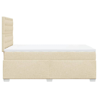 Giroletto a Molle con Materasso Crema 120x200 cm in Tessuto | homemem39