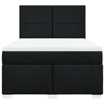 Giroletto a Molle con Materasso Nero 140x190 cm in Tessuto | homemem39