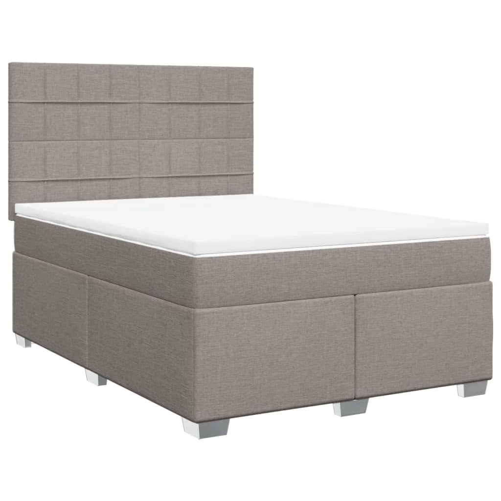 Giroletto a Molle con Materasso Tortora 140x190 cm in Tessuto | homemem39