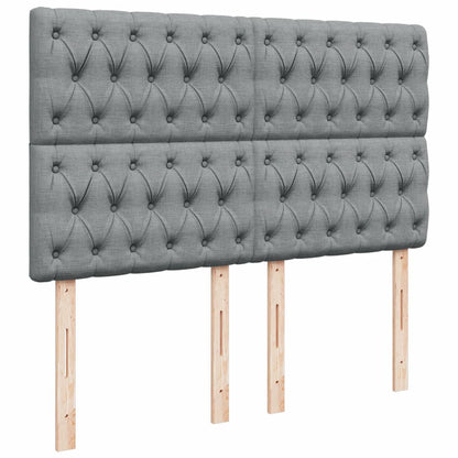 Giroletto a Molle con Materasso Grigio Chiaro 140x190cm Tessuto | homemem39