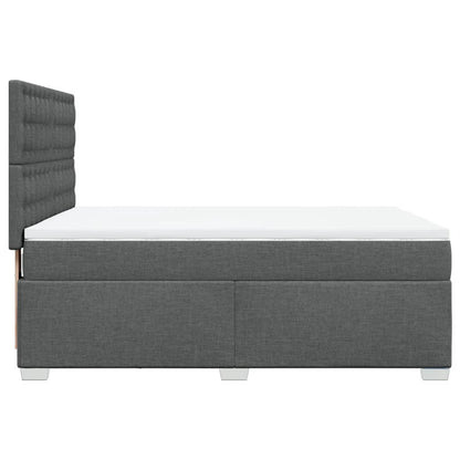 Giroletto a Molle con Materasso Grigio Scuro 140x190 cm Tessuto | homemem39