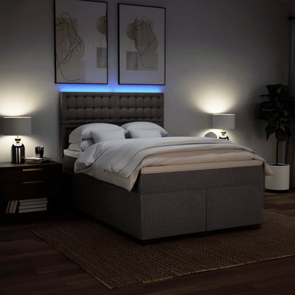 Giroletto a Molle con Materasso Tortora 140x190 cm in Tessuto | homemem39