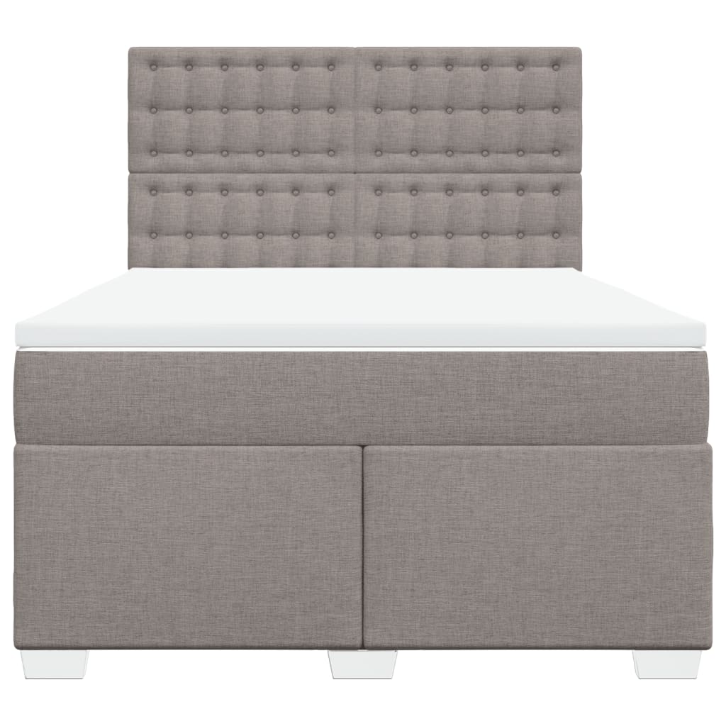 Giroletto a Molle con Materasso Tortora 140x190 cm in Tessuto | homemem39