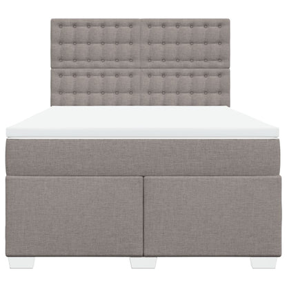 Giroletto a Molle con Materasso Tortora 140x190 cm in Tessuto | homemem39