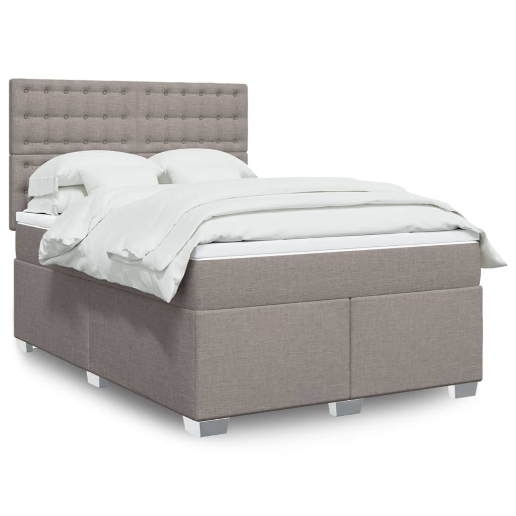 Giroletto a Molle con Materasso Tortora 140x190 cm in Tessuto | homemem39