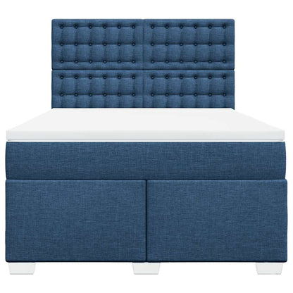 Giroletto a Molle con Materasso Blu 140x190 cm in Tessuto