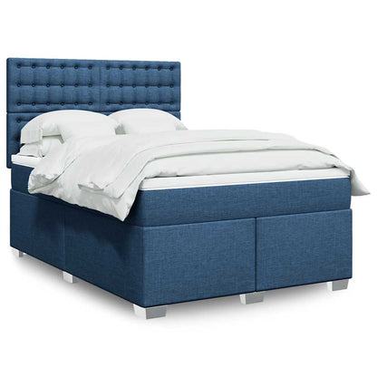 Giroletto a Molle con Materasso Blu 140x190 cm in Tessuto | homemem39