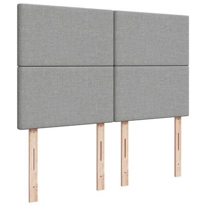 Giroletto a Molle con Materasso Grigio Chiaro 140x200cm Tessuto