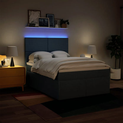 Giroletto a Molle con Materasso Blu 140x200 cm in Tessuto | homemem39