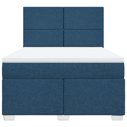 Giroletto a Molle con Materasso Blu 140x200 cm in Tessuto | homemem39
