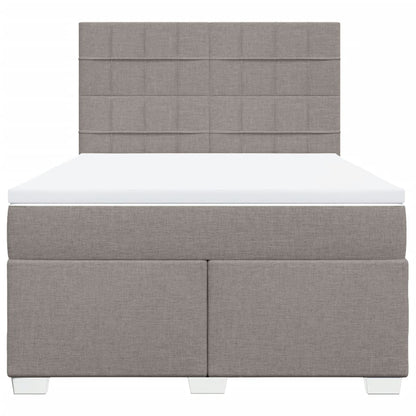 Giroletto a Molle con Materasso Tortora 140x200 cm in Tessuto