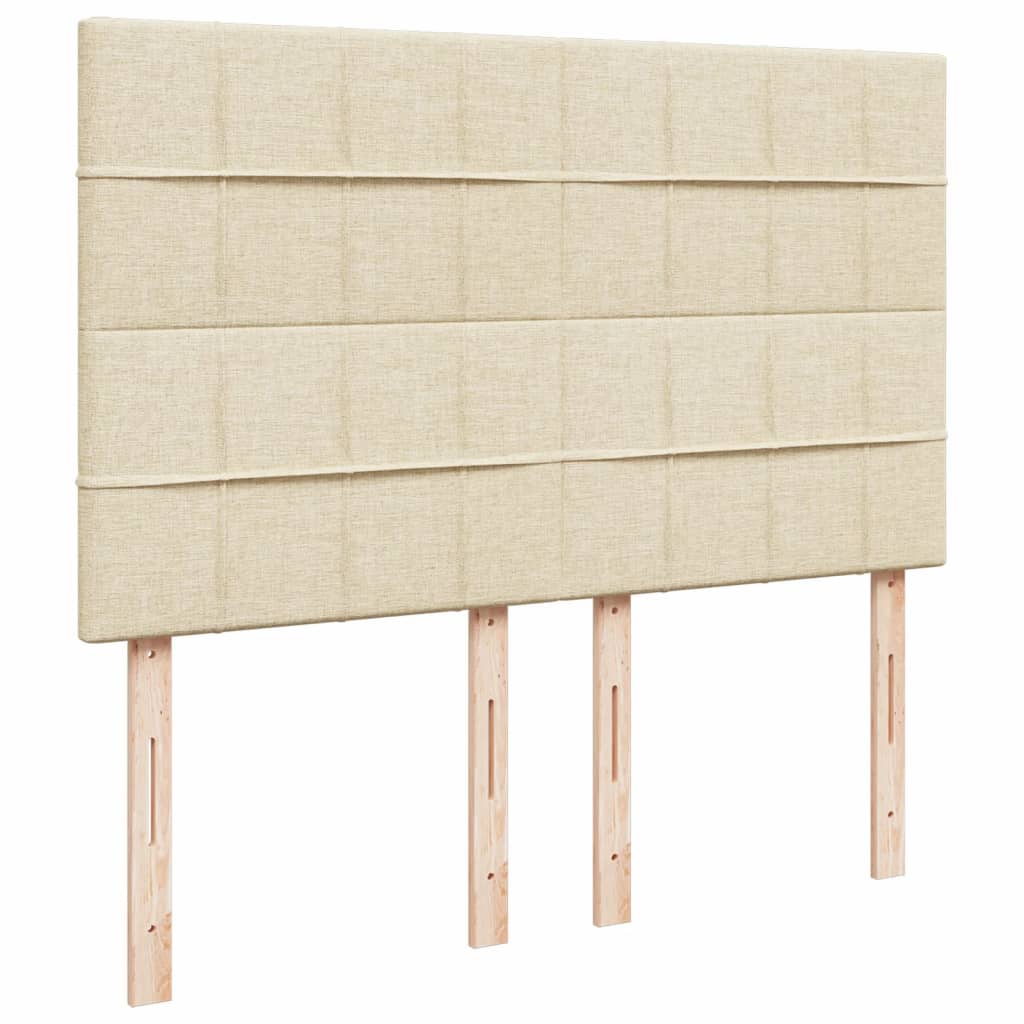 Giroletto a Molle con Materasso Crema 140x200 cm in Tessuto | homemem39