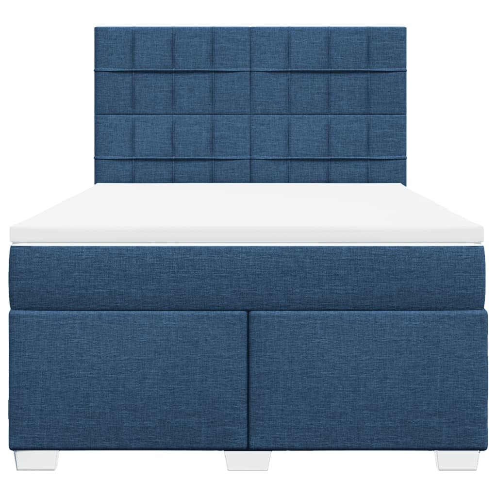 Giroletto a Molle con Materasso Blu 140x200 cm in Tessuto | homemem39