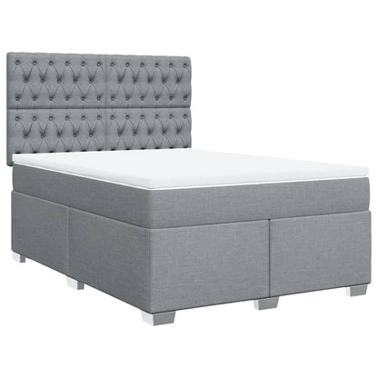 Giroletto a Molle con Materasso Grigio Chiaro 140x200cm Tessuto | homemem39