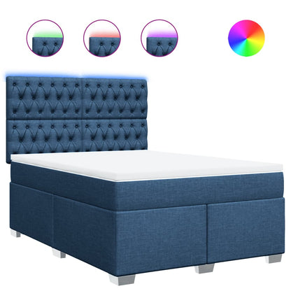 Giroletto a Molle con Materasso Blu 140x200 cm in Tessuto | homemem39