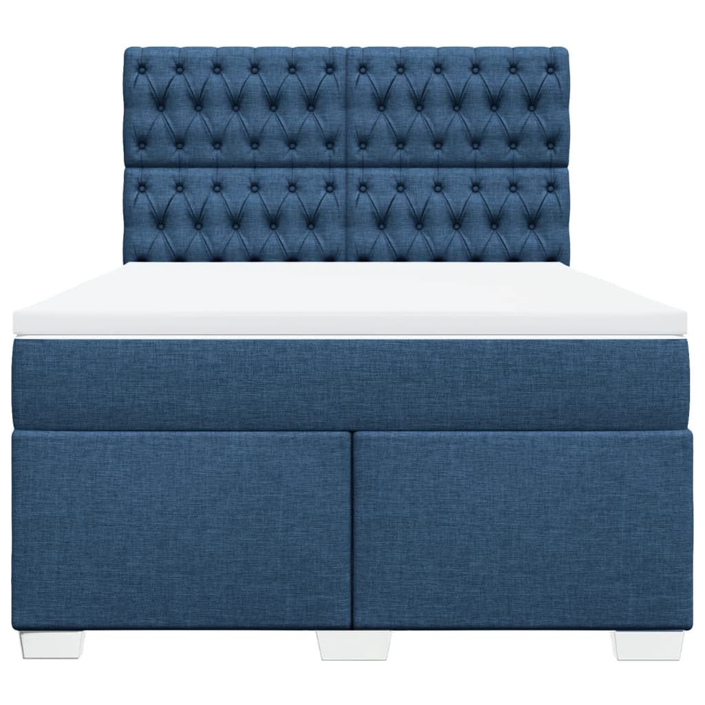 Giroletto a Molle con Materasso Blu 140x200 cm in Tessuto | homemem39