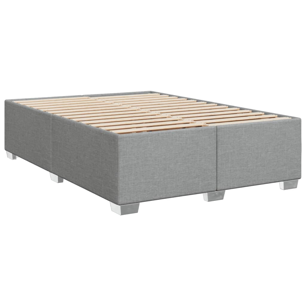 Giroletto a Molle con Materasso Grigio Chiaro 140x200cm Tessuto
