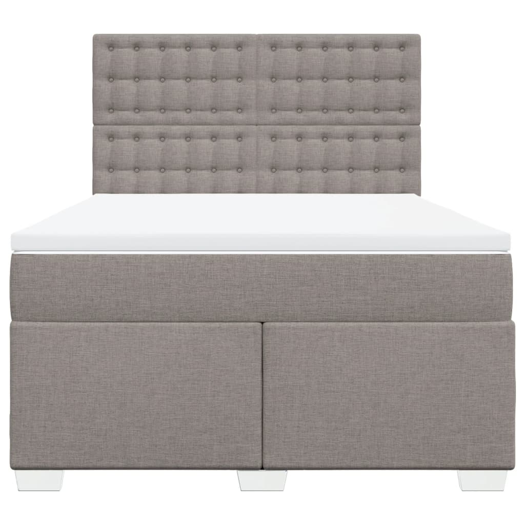 Giroletto a Molle con Materasso Tortora 140x200 cm in Tessuto | homemem39
