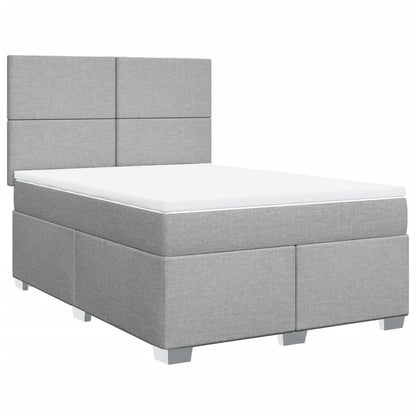 Giroletto a Molle con Materasso Grigio Chiaro 160x200cm Tessuto | homemem39