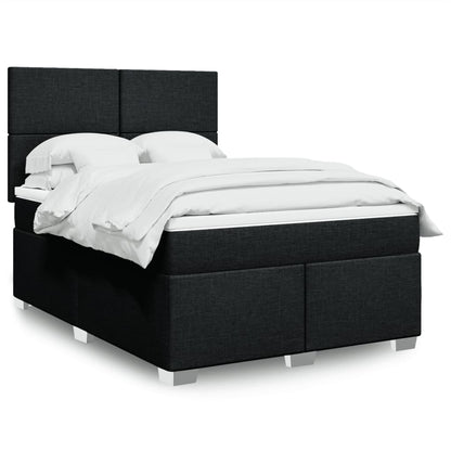 Giroletto a Molle con Materasso Nero 160x200 cm in Tessuto | homemem39