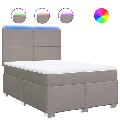 Giroletto a Molle con Materasso Tortora 160x200 cm in Tessuto | homemem39