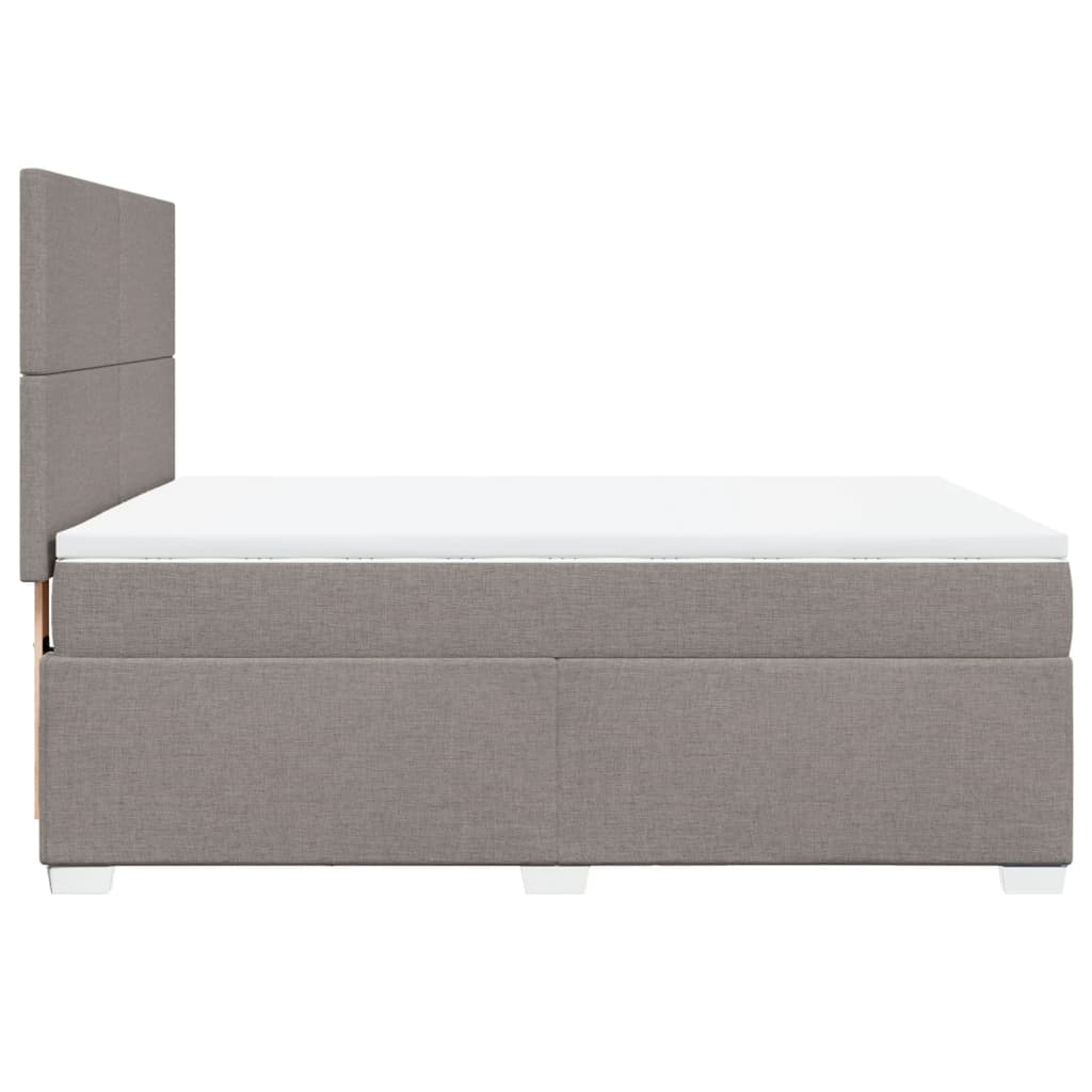 Giroletto a Molle con Materasso Tortora 160x200 cm in Tessuto | homemem39