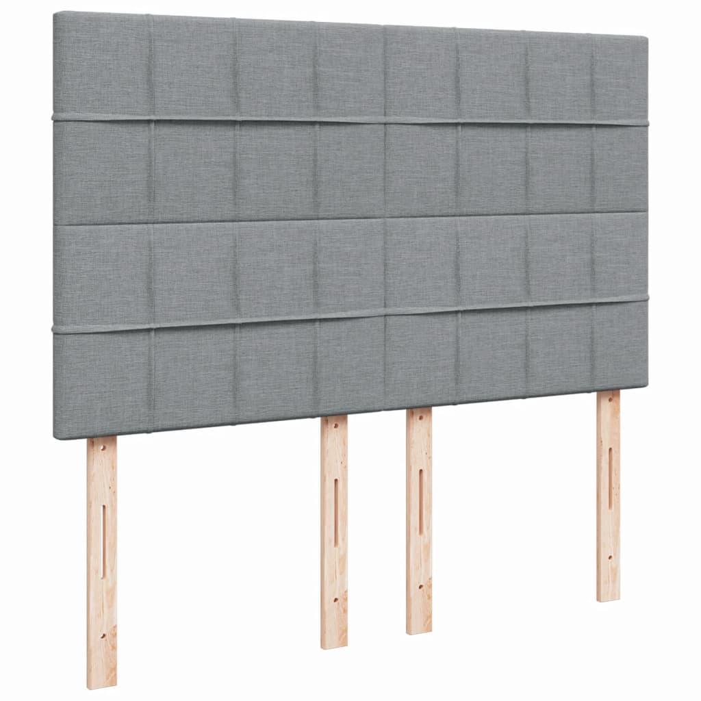 Giroletto a Molle con Materasso Grigio Chiaro 160x200cm Tessuto