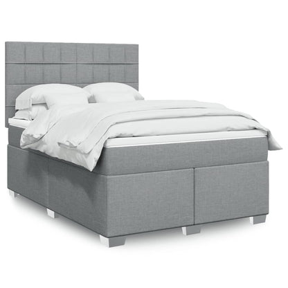 Giroletto a Molle con Materasso Grigio Chiaro 160x200cm Tessuto | homemem39